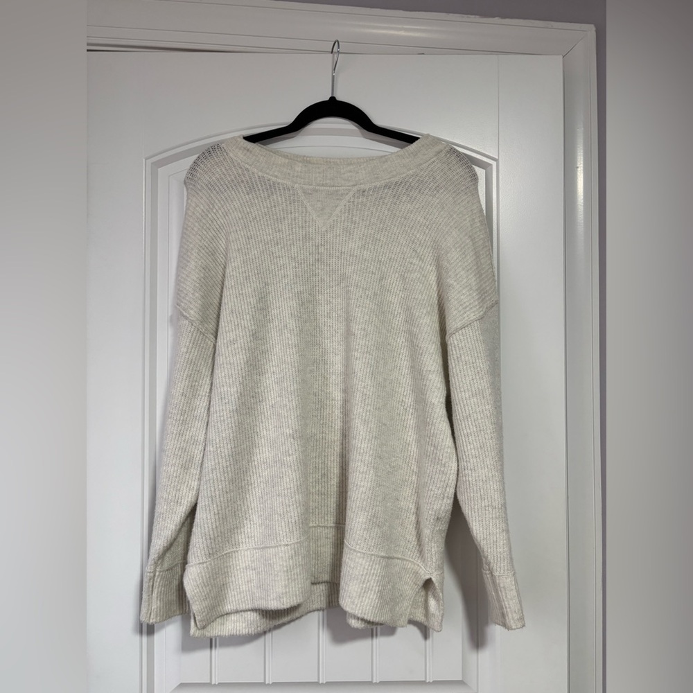 Aerie Soft Cream Crew Neck Sweater